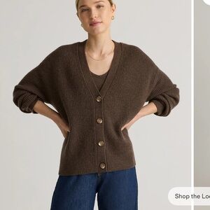 Quince Cashmere Fisherman Boxy Cropped Sweater